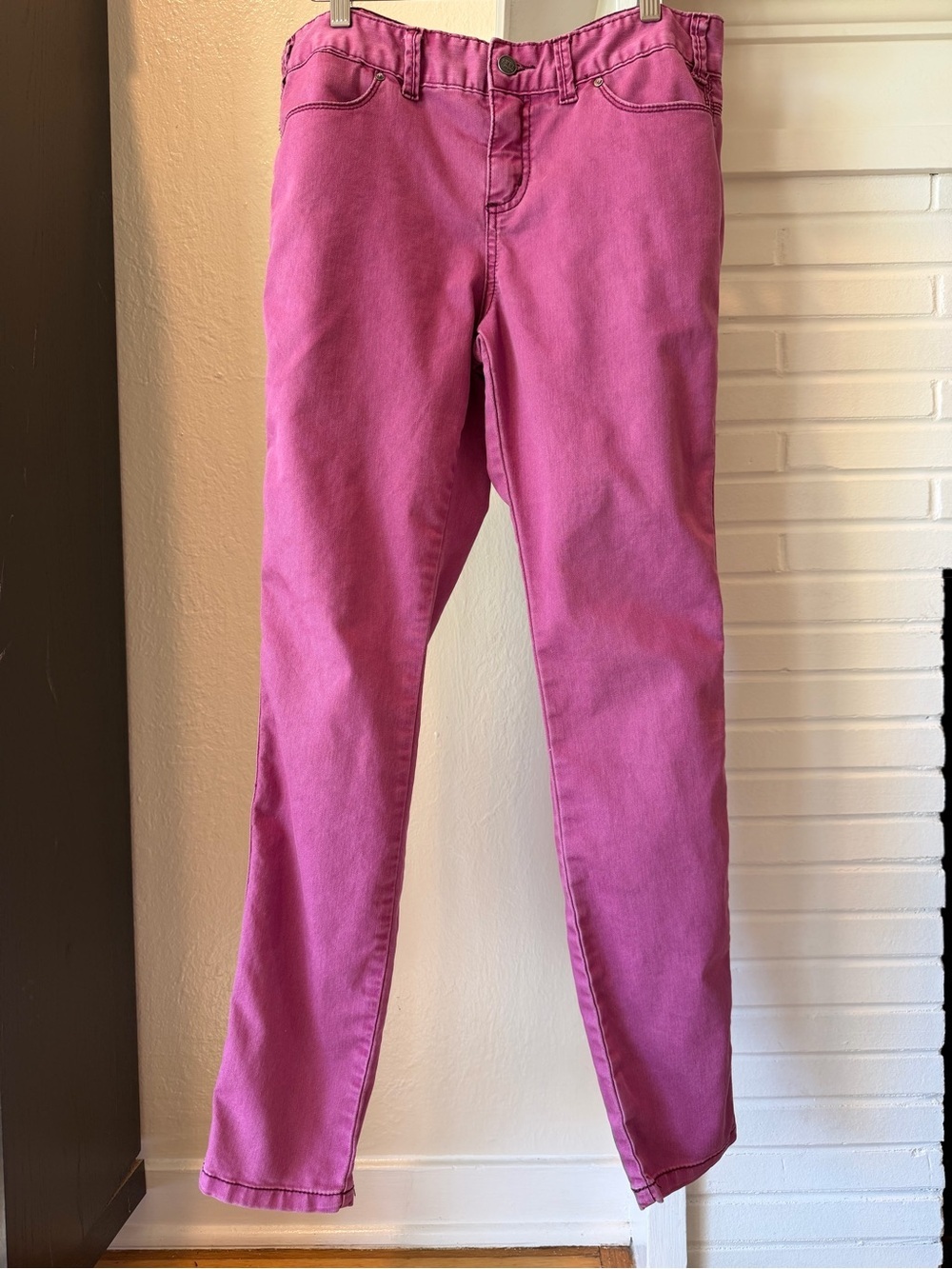 Free People Magenta Pink Skinny Jeans Size 31 Stretch Colored Denim